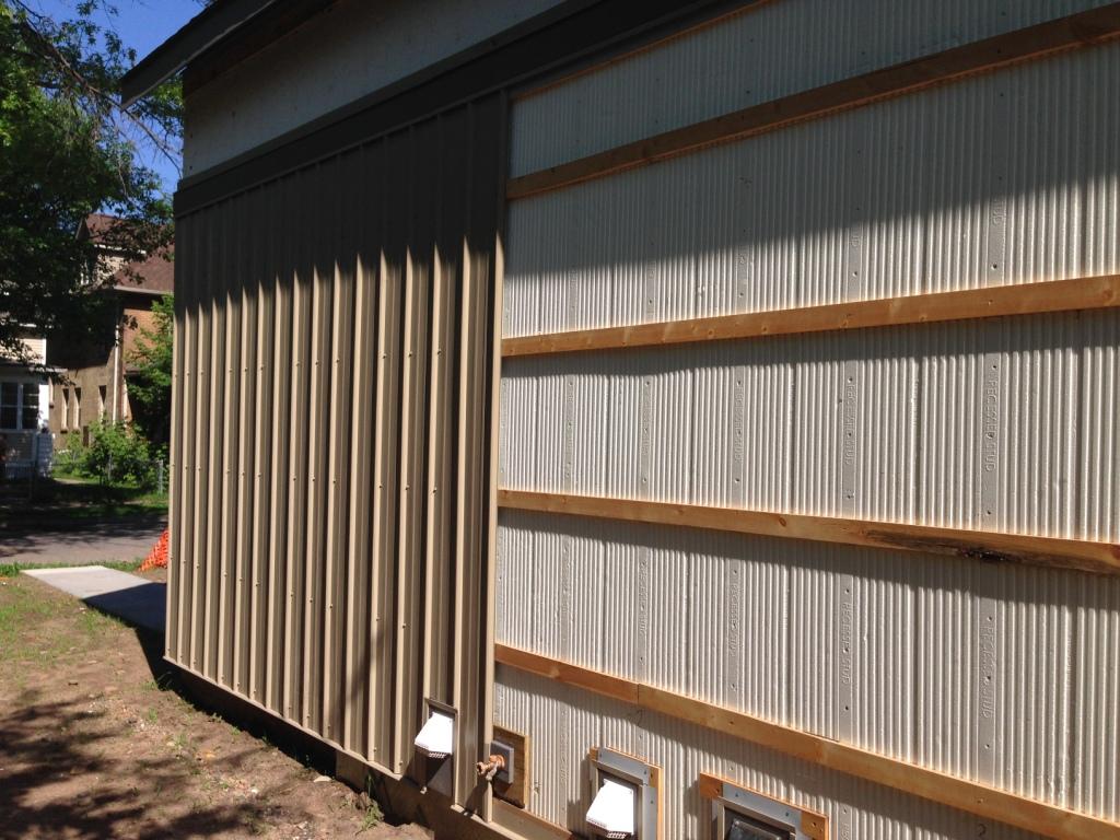 InSoFast vertical exterior siding application.