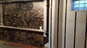 InSoFast stone wall basement transformation.